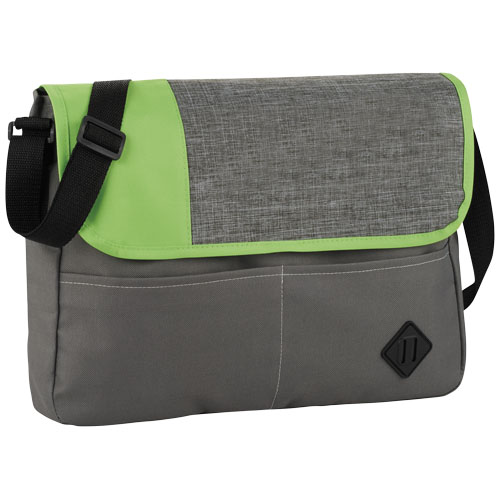Offset Messenger Bag - Grey, Green