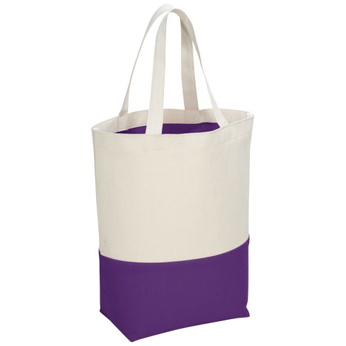 Colour-Pop 284 G/M² Cotton Tote Bag - Natural, Purple