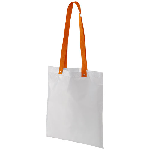 Uto Coloured Handles Convention Tote Bag - White, Orange