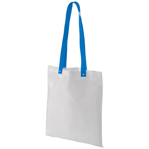 Uto Coloured Handles Convention Tote Bag - White, Process Blue