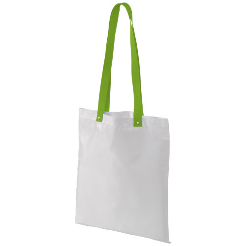 Uto Coloured Handles Convention Tote Bag - White, Lime
