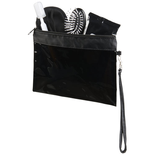 Sid Seethrough Travel Pouch - Transparent Black