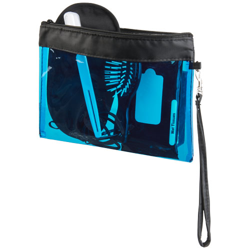 Sid Seethrough Travel Pouch - Transparent Blue