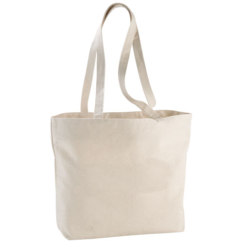 Ningbo 340 G/M² Zippered Cotton Tote Bag - Natural