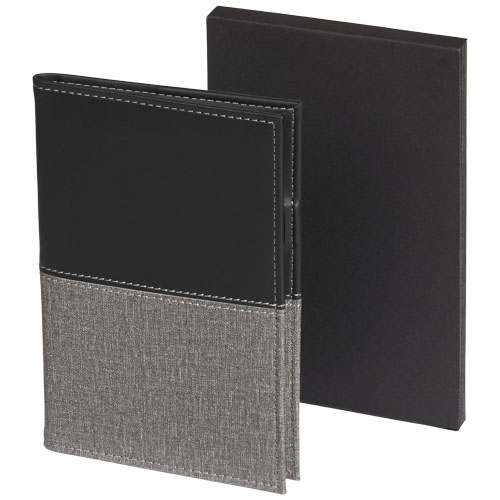 Heathered Passport Cover - Black, Heather Grey