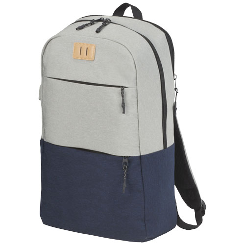 Cason 15" Laptop Backpack - Navy, Grey
