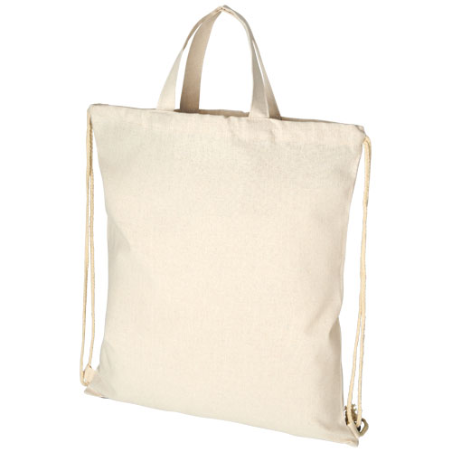 Pheebs 210 G/M² Recycled Cotton Drawstring Backpack - Natural