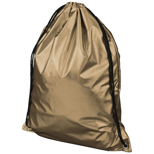 Oriole Shiny Drawstring Backpack - Gold