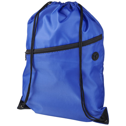 Oriole Zippered Drawstring Backpack - Royal Blue