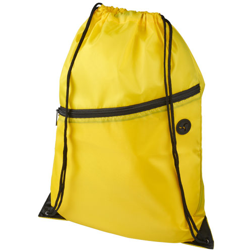 Oriole Zippered Drawstring Backpack - Yellow