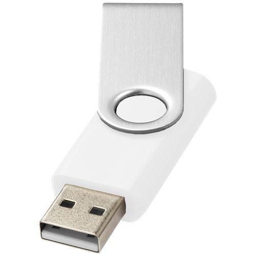 Rotate-Basic 4Gb Usb Flash Drive - White, Silver