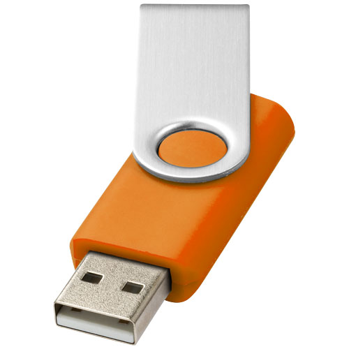 Rotate-Basic 8Gb Usb Flash Drive - Orange, Silver