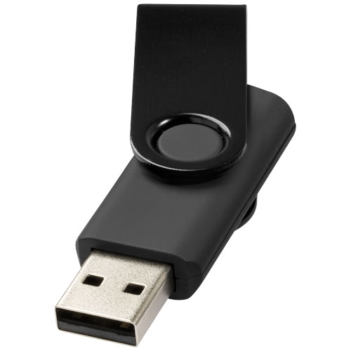 Rotate-Metallic 2Gb Usb Flash Drive - Black