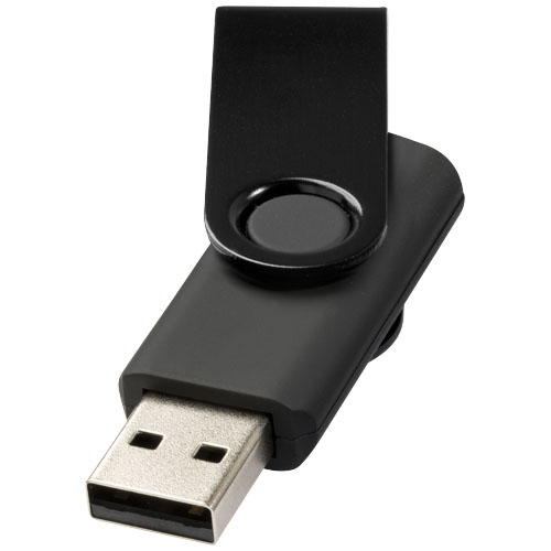 Rotate-Metallic 4Gb Usb Flash Drive - Black