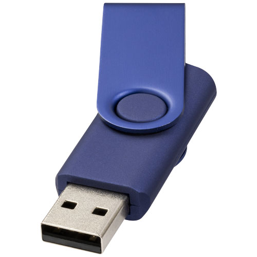 Rotate-Metallic 4Gb Usb Flash Drive - Navy