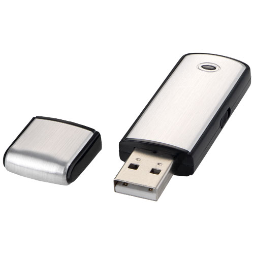 Square 4Gb Usb Flash Drive - Silver, Black