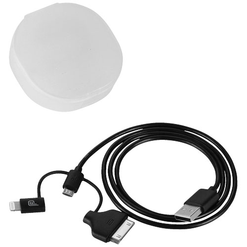 Encomp Mfi 3-In-1 Charging Cable - Black