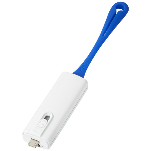Denzi 700 Mah Power Bank With Device Charging Tip - White, Royal Blue