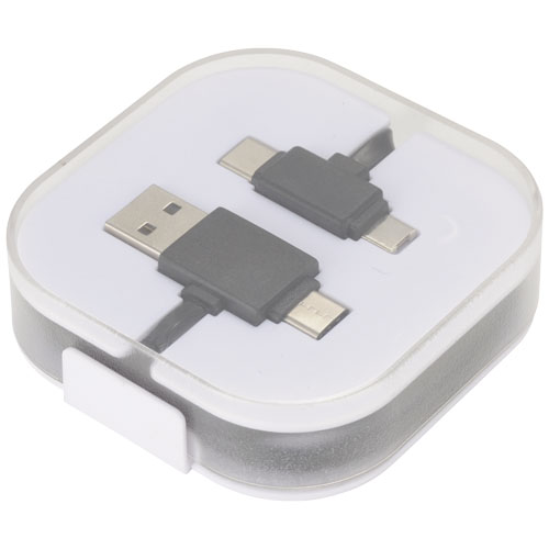 Colour-Pop Charging Cable With Case - Black