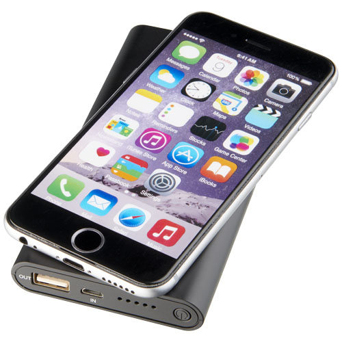 Glisten 4000 Mah Light-Up Wireless Power Bank - Black