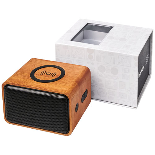 Wooden Speaker With Wireless Charging Pad - Wood