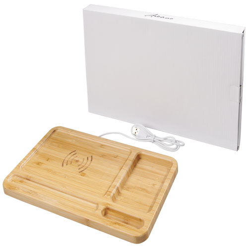 Frame Wireless Charging Desk Organizer - Wood