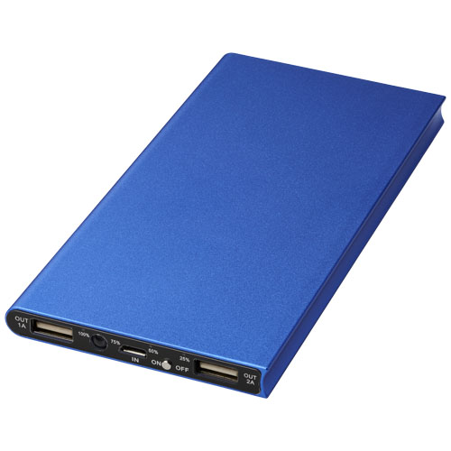 Plate 8000 Mah Aluminium Power Bank - Royal Blue
