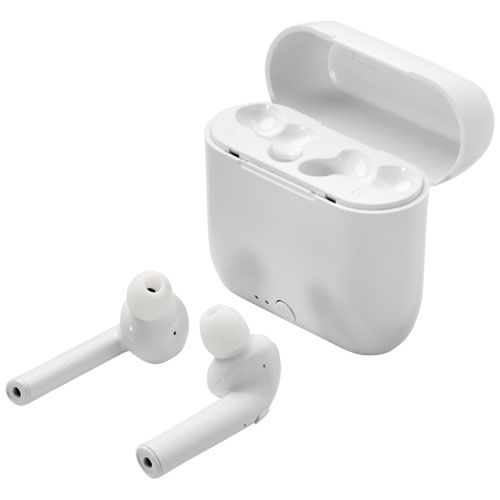 Essos True Wireless Auto Pair Earbuds With Case - White