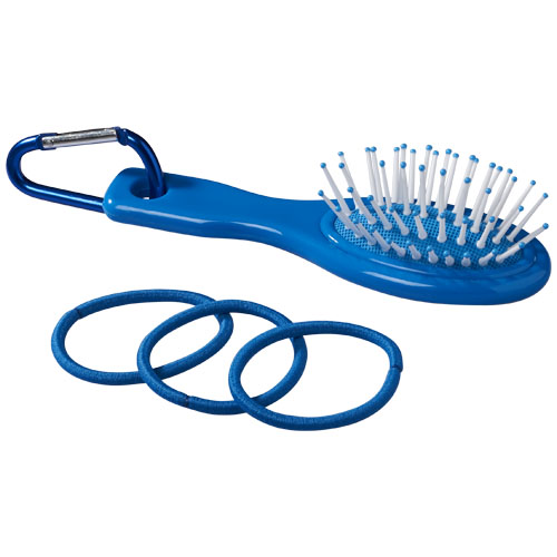 Jolie Hair Brush And Elastics - Process Blue