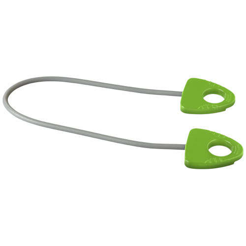 Dolphin Elastic Fitness Band With Handle - Lime Green