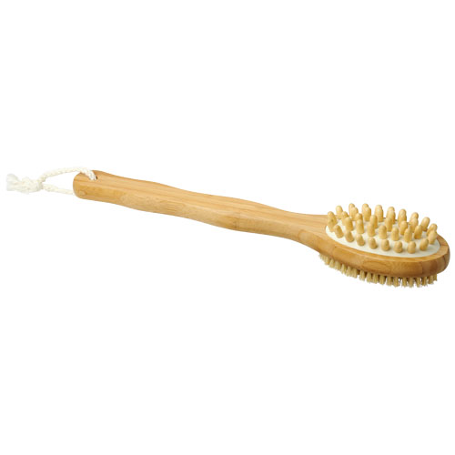 Orion 2-Function Bamboo Shower Brush And Massager - Natural