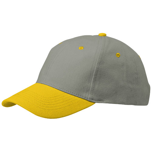 Slazenger Grip 6 Panel Cap - Grey, Yellow
