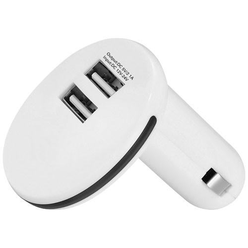 Martin Dual Car Charger - White, Black