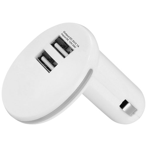 Martin Dual Car Charger - White, Grey