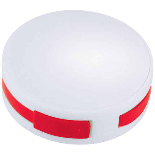 Round 4-Port Usb Hub - White, Red