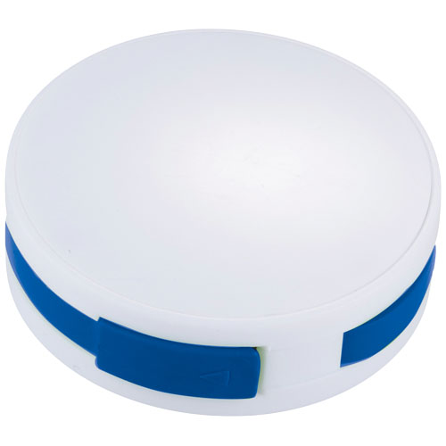 Round 4-Port Usb Hub - White, Royal Blue