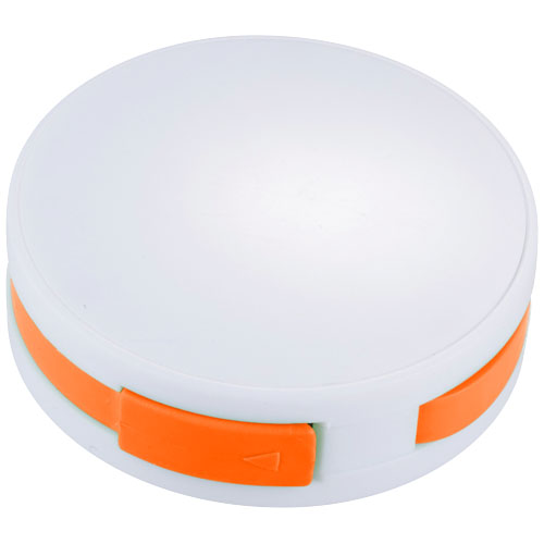 Round 4-Port Usb Hub - White, Orange