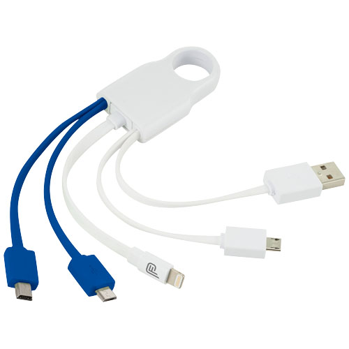Squad 5-In-1 Charging Cable Set - White, Blue