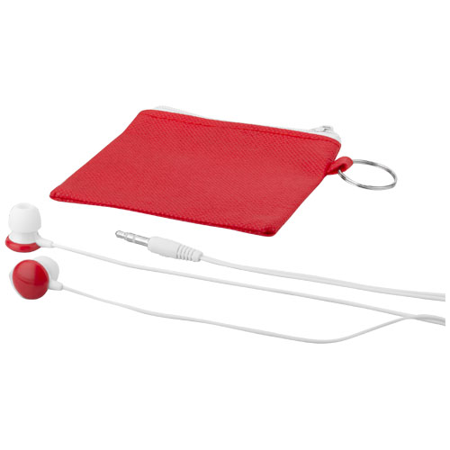 Star Lightweight Earbuds - Red, White