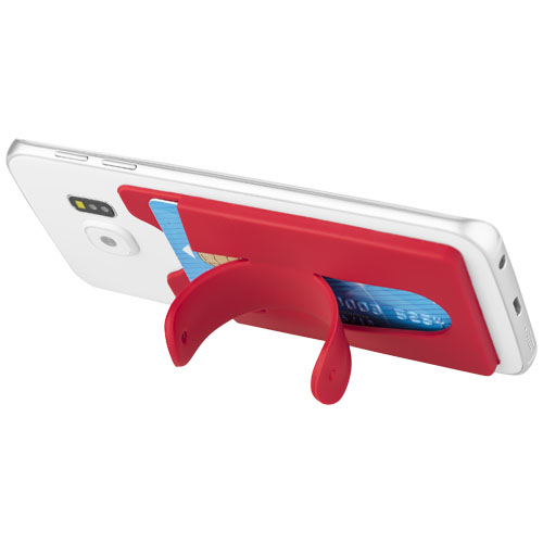 Stue Silicone Smartphone Stand And Wallet - Red