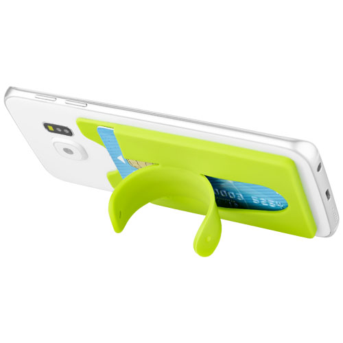 Stue Silicone Smartphone Stand And Wallet - Lime Green