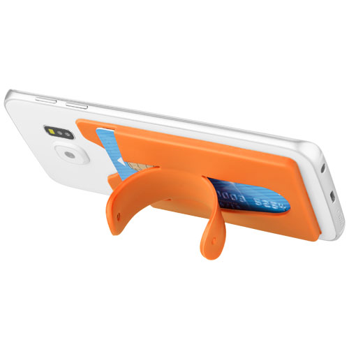 Stue Silicone Smartphone Stand And Wallet - Orange