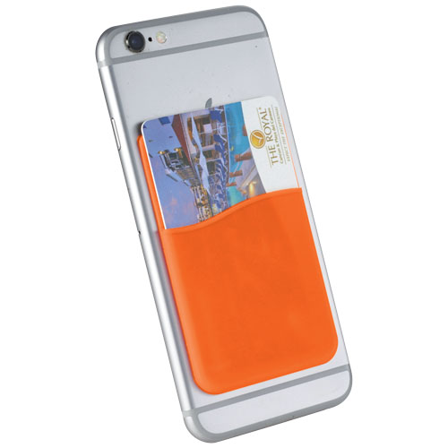 Slim Card Wallet Accessory For Smartphones - Orange