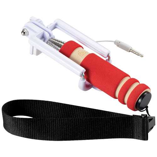 Snaps Mini Selfie Stick With Wrist Strap - Red