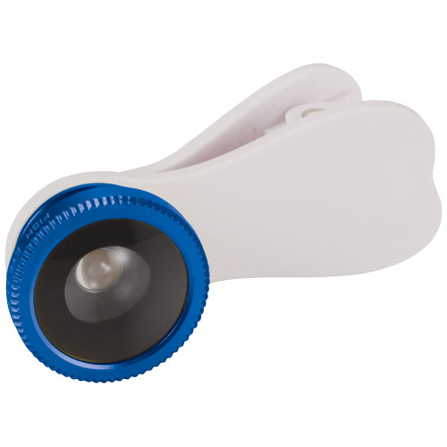 Fish-Eye Smartphone Camera Lens With Clip - White, Royal Blue