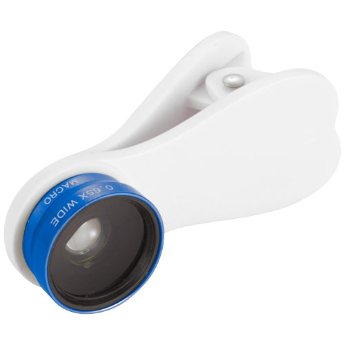 Optic Wide-Angle And Macro Smartphone Camera Lens - White, Royal Blue
