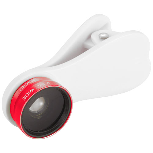Optic Wide-Angle And Macro Smartphone Camera Lens - White, Red