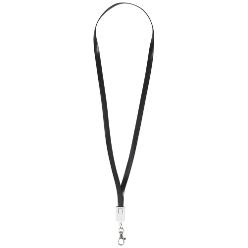 Longy 2-In-1 Charging Cable With Clip - Black