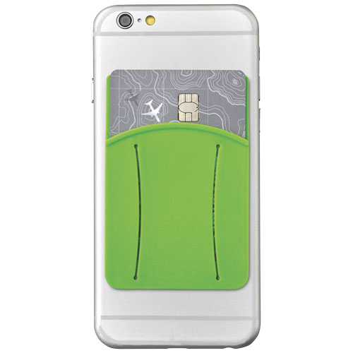 Storee Silicone Smartphone Wallet With Finger Slot - Lime Green