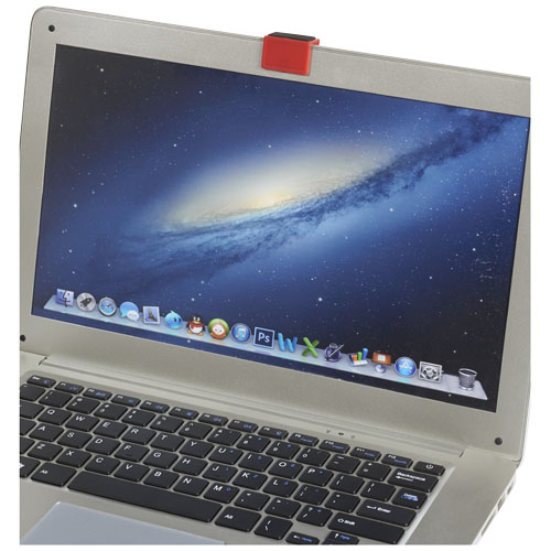 Clip-On Webcam Blocker With Screen Cleaner - Red